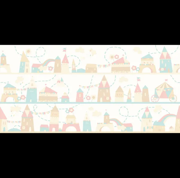 Whimsical_Fairytale_Toy_Castles_and_Rainbows_Pastel_Blush_Pink_Kinder_Land_Kids_Nursery_Premium_Wallpaper