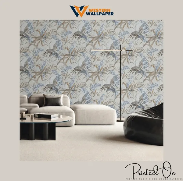 Midnight_Tropical_Fern_Wallpaper_In_Slate_And_Amber