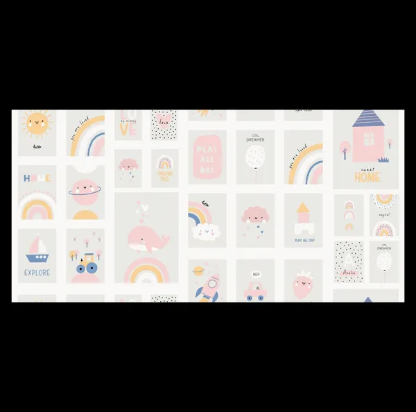 Whimsical_Warm_Cream_Sunshine_and_Rainbow_Grid_Playful_Daydreams_Premium_Wallpaper