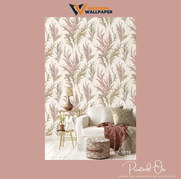 Whimsical_Heather_Botanical_Wallpaper_In_Pink_And_Sage_Green_On_A_Cream_Background_For_A_Fresh_And_Bohemian_Living_Room_Wallpaper.