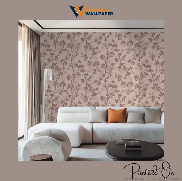 Whimsical_Feathered_Vine_Wallpaper_In_Coral_And_Dusty_Rose