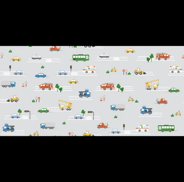 Playful_Tiny_Colorful_Cars_and_Trucks_Road_Street_Map_Pastel_Light_Gray_Car_World_Kids_Playroom_Premium_Wallpaper