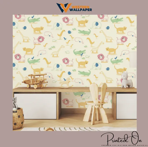 Cute_Hand_Drawn_Safari_Animals_Pastel_Cream_Zoo_Zoo_Land_Playful_Nursery_Premium_Wallpaper