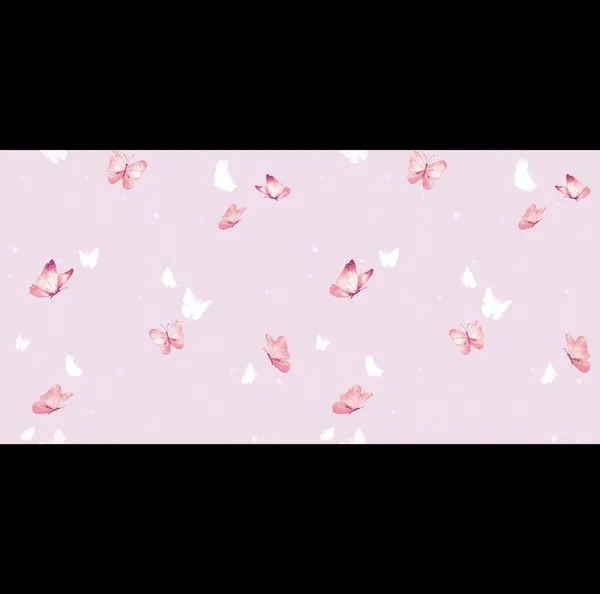 Delicate_Watercolor_Fluttering_Butterflies_Pastel_Lavender_Bling_Wing_Kids_Nursery_Premium_Wallpaper