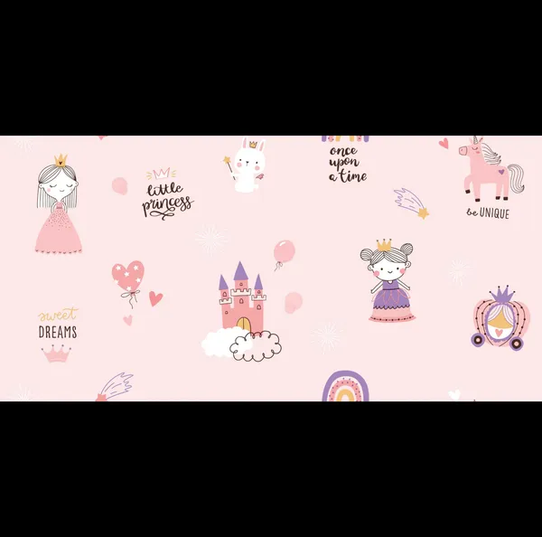 Magical_Fairytale_Castles_and_Princesses_Pastel_Pink_Pretty_Girl_Kids_Nursery_Premium_Wallpaper