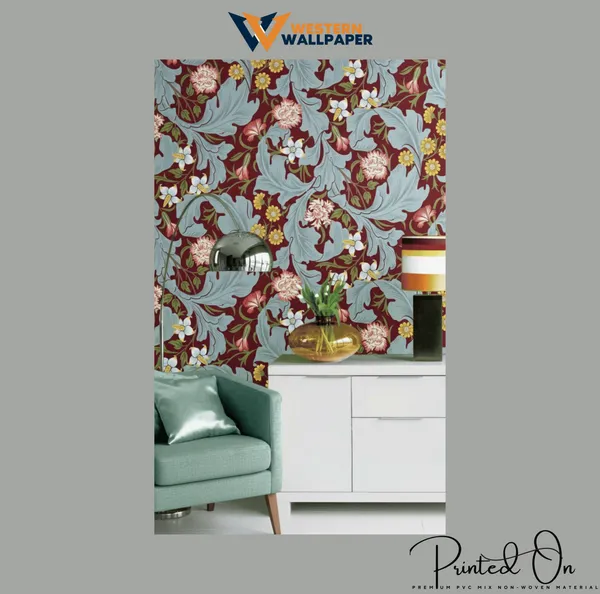 Victorian_Acanthus_Floral_Wallpaper_In_Burgundy_And_Grey_For_A_Bold_Art_Nouveau_Statement_Wall