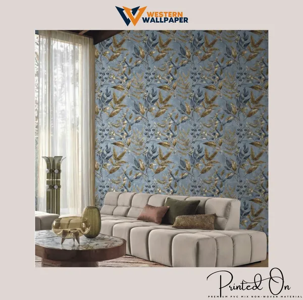 Textured_Botanical_Fern_Wallpaper_In_Sky_Blue_And_Gold