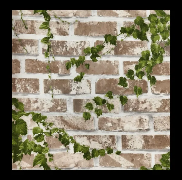 Traditional_Red_Brick_Ivy_Wallpaper_In_Garden_Green