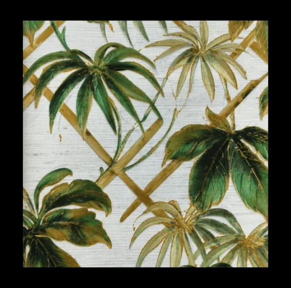 Western_Tropical_Trellis_Wallpaper_In_Alabaster_White_And_Emerald_Green