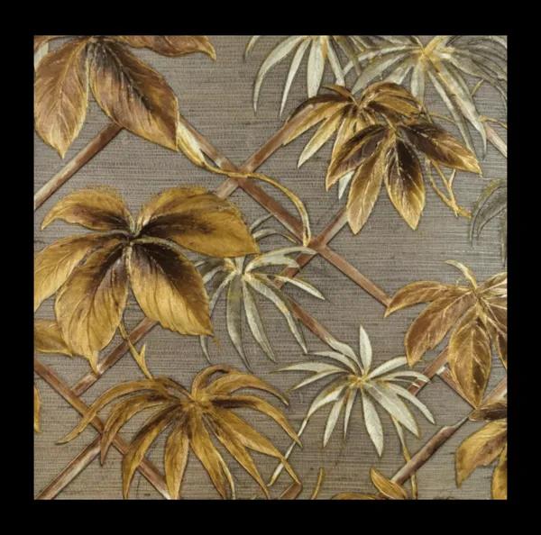 Western_Tropical_Trellis_Wallpaper_In_Bronze_And_Gold