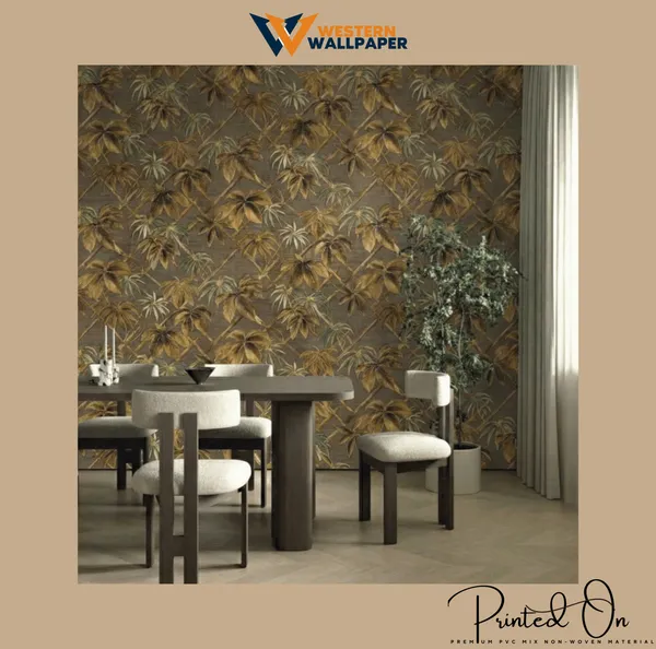 Western_Tropical_Trellis_Wallpaper_In_Bronze_And_Gold