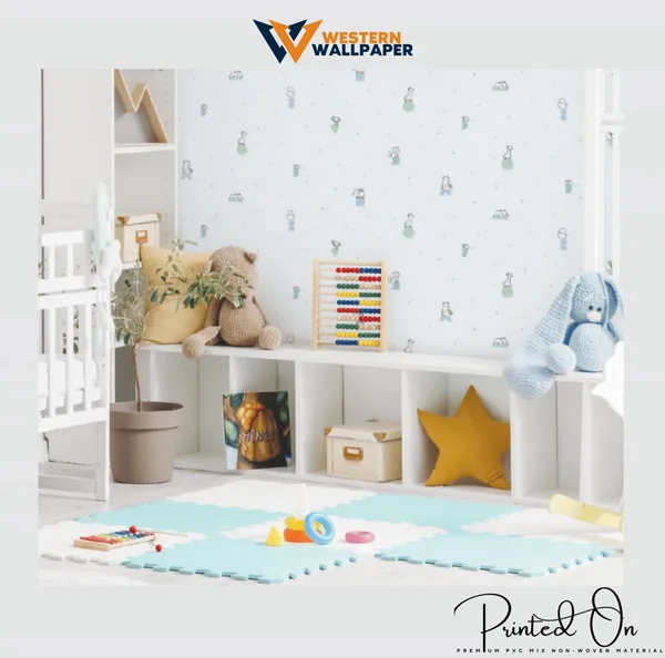 Minimalist_Tiny_Sleeping_Animals_and_Stars_Pastel_Blue_Bebe_Playful_Nursery_Premium_Wallpaper