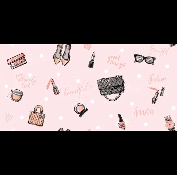 Chic_Fashion_Illustrations_Makeup_Lipstick_and_High_Heels_Pastel_Peach_Pink_Beauty_Girls_Teens_Premium_Wallpaper