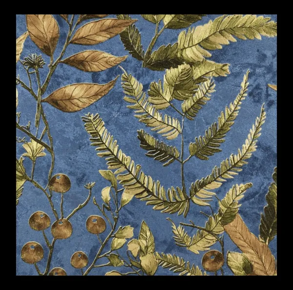 Textured_Botanical_Fern_Wallpaper_In_Royal_Blue_And_Bronze