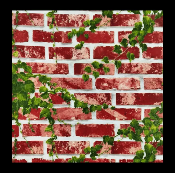 Traditional_Crimson_Brick_Ivy_Wallpaper_In_Garden_Green