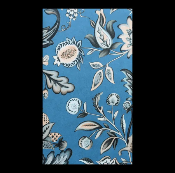Ornate_Chintz_Botanical_Wallpaper_In_Indigo_And_Slate_For_A_Vibrant_Artisanal_Foyer