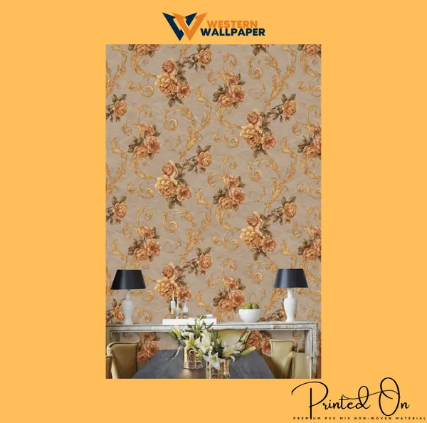 Crimson_Petal_Wallpaper_In_Antique_Gold