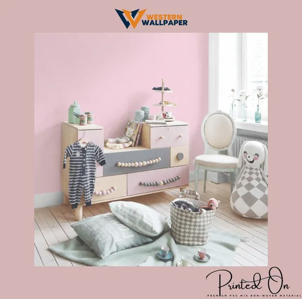 Minimalist_Plain_Solid_Faux_Linen_Fabric_Texture_Pastel_Soft_Baby_Pink_Nino_Kids_Nursery_Premium_Wallpaper