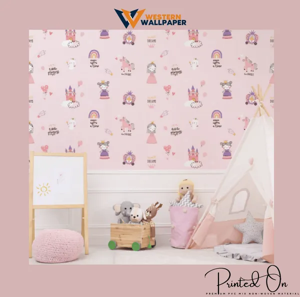 Magical_Fairytale_Castles_and_Princesses_Pastel_Pink_Pretty_Girl_Kids_Nursery_Premium_Wallpaper