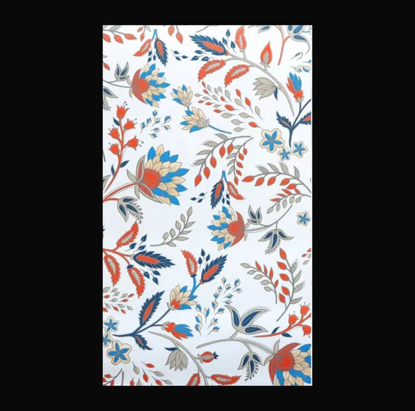 Vibrant_Chintz_Botanical_Wallpaper_In_Indigo_And_Crimson_For_A_Classic_Artisanal_Foyer