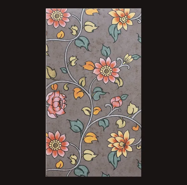 Traditional_Floral_Arabesque_Wallpaper_In_Dark_Grey_And_Pink_For_A_Refined_Cultural_Statement_Wall