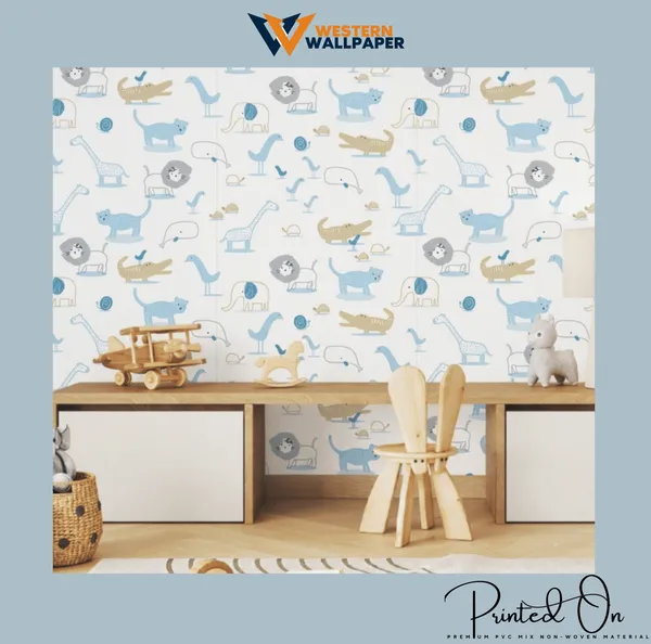 Cute_Hand_Drawn_Safari_Animals_Pastel_White_Zoo_Zoo_Land_Playful_Nursery_Premium_Wallpaper