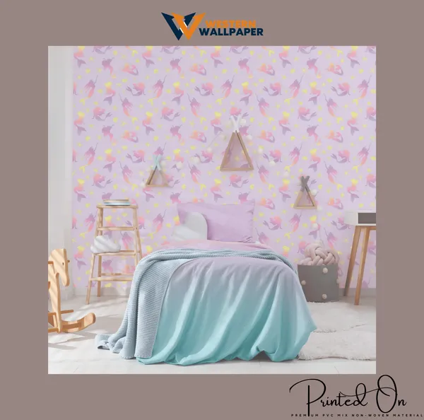 Whimsical_Silhouette_Swimming_Mermaids_and_Starfish_Pastel_Lavender_Purple_Mermaid_Kids_Teens_Premium_Wallpaper