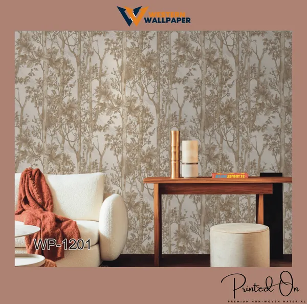 Taupe_And_Brown_Forest_Theme_Wallpaper_For_A_Rustic,_Modern,_And_Nature-Inspired_Living_Room_Aesthetic_Wallpaper