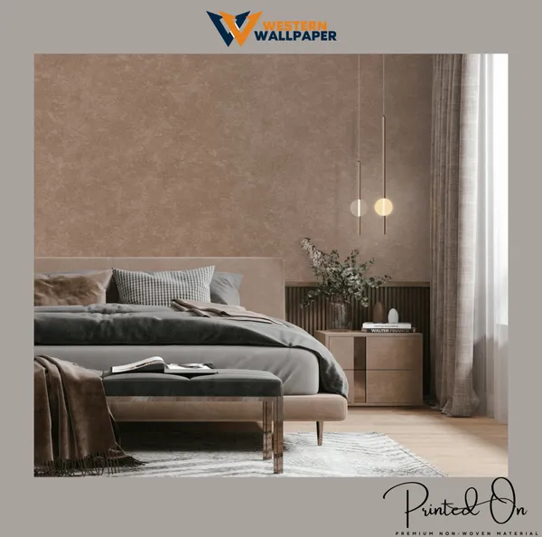 Rich_Terracotta_Textured_Wallpaper_For_A_Warm,_Contemporary,_And_Inviting_Bedroom_Atmosphere_Wallpaper