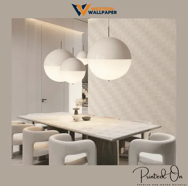 Thin_Horizontal_Lined_Wallpaper_In_A_Neutral_Palette_For_A_Minimalist_And_Elegant_Dining_Area_Wallpaper