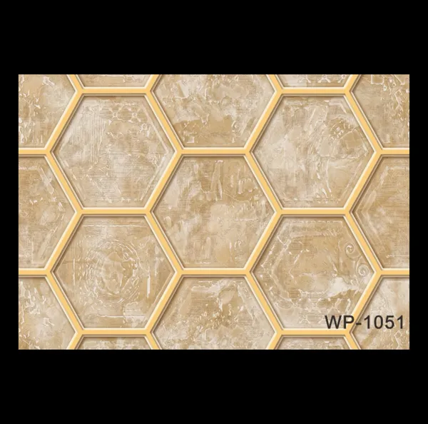 Geometric_Honeycomb_Wallpaper_In_Shimmering_Gold_And_Marbled_Beige_For_A_Luxurious_And_Modern_Accent_Wallpaper.