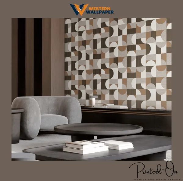 Brown_Geometric_Pattern_Wallpaper_For_A_Modern_And_Contemporary_Living_Room_Accent_Wallpaper
