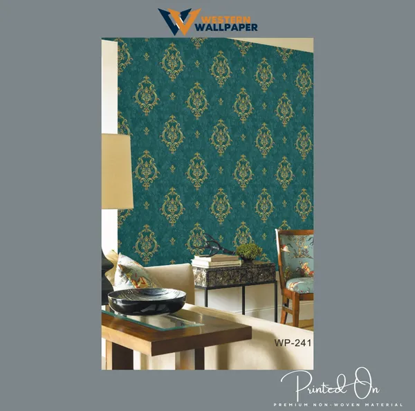 Opulent_Damask_Medallion_Wallpaper_In_Rich_Gold_On_A_Deep_Teal_Background_For_A_Statement_Living_Room_Wallpaper.