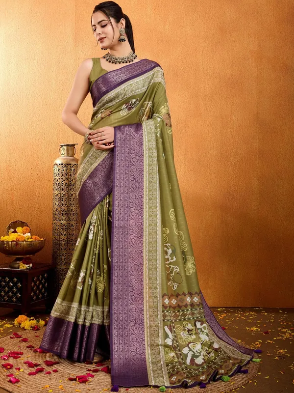 Multicolor_Banarasi_Soft_Silk_Saree