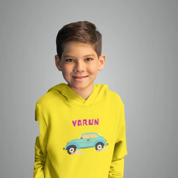 Customized_Hooded_Sweatshirt-Front_Printed-Premium_Hoodie-Car_-_Yellow