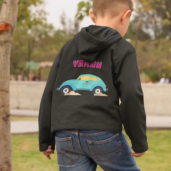 Customized_Hooded_Sweatshirt-Back_Printed-Premium_Hoodie-Car_-_Black