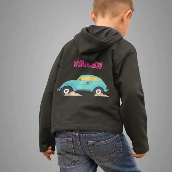 Customized_Hooded_Sweatshirt-Back_Printed-Premium_Hoodie-Car_-_Black