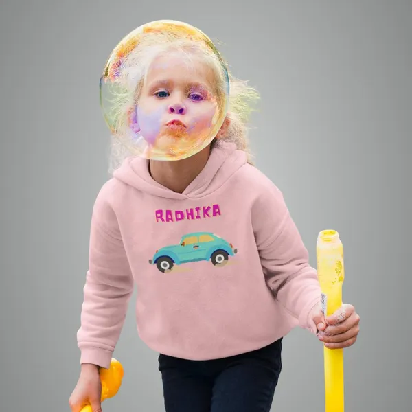 Customized_Hooded_Sweatshirt-Front_Printed-Premium_Hoodie-Car_-_Baby_Pink