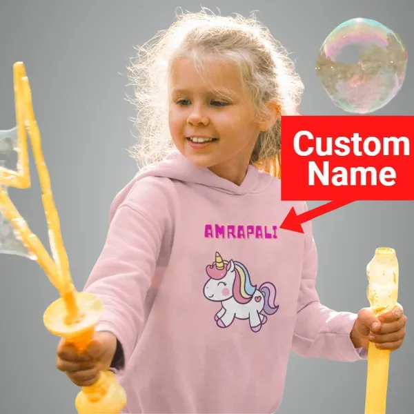 Customized_Hooded_Sweatshirt-Front_Printed-Premium_Hoodie-Unicorn_-_Baby_Pink