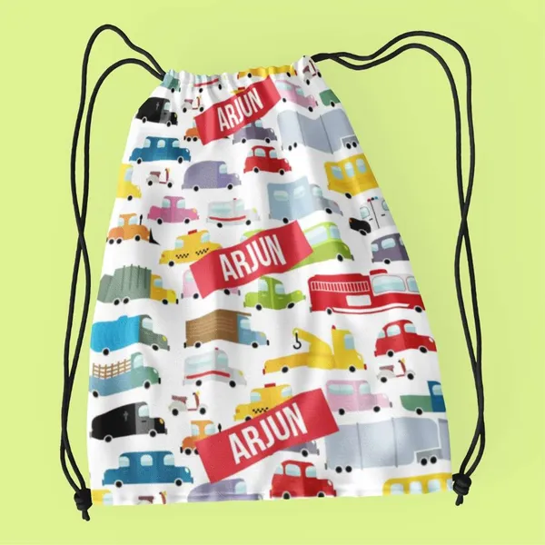 Drawstring_Bag_with_Cars_and_Vehicles_Print_and_Custom_name
