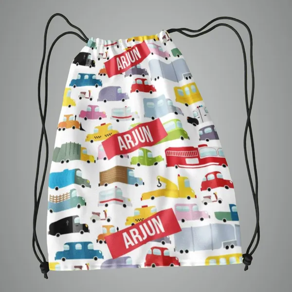 Drawstring_Bag_with_Cars_and_Vehicles_Print_and_Custom_name
