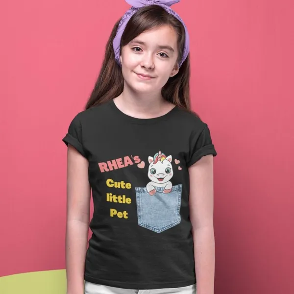 Girls_Customized_Name_Unicorn_Pet_T-shirt_-0_to_13_years-_black