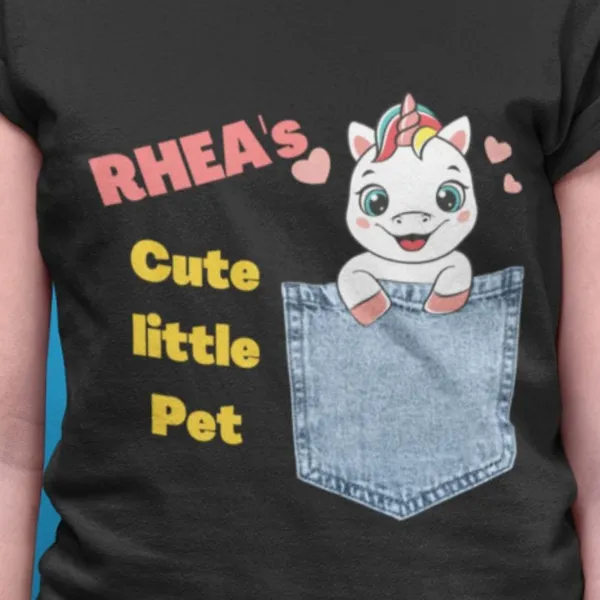 Girls_Customized_Name_Unicorn_Pet_T-shirt_-0_to_13_years-_black