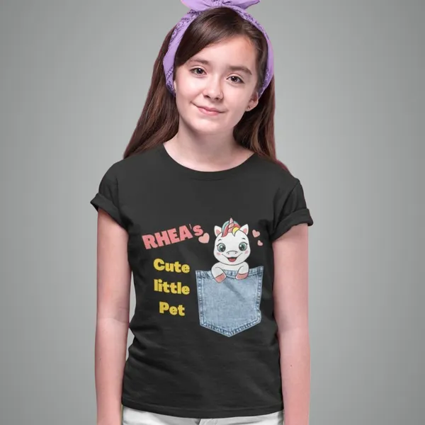 Girls_Customized_Name_Unicorn_Pet_T-shirt_-0_to_13_years-_black