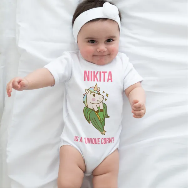 Kids_Custom_Name_Romper_Onesie-Unicorn-upto_1_year_old_baby