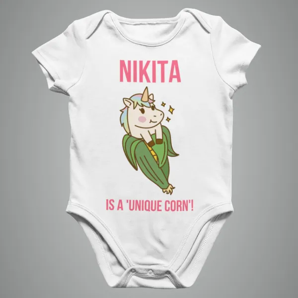 Kids_Custom_Name_Romper_Onesie-Unicorn-upto_1_year_old_baby