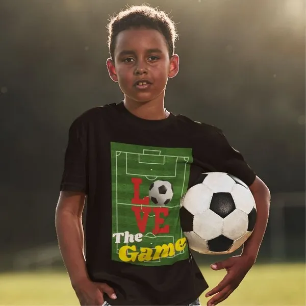 FootBall_Kids_T-shirt-Love_the_game-5_to_13_years-Black_tshirt_for_boys