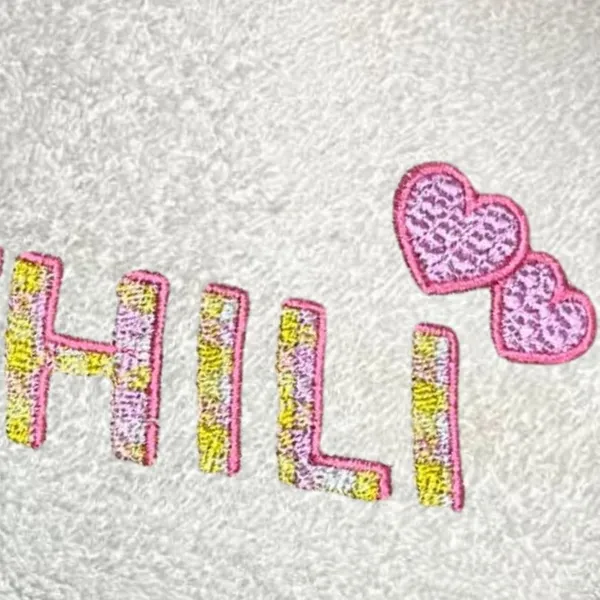 Towel_Unique_lettering_retro_Embroidery_custom_name_design_Maithili