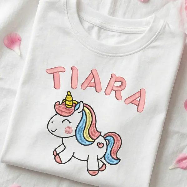 Kids_Embroidered_Tshirt-custom_name_with_Embroidery_-Unicorn-White
