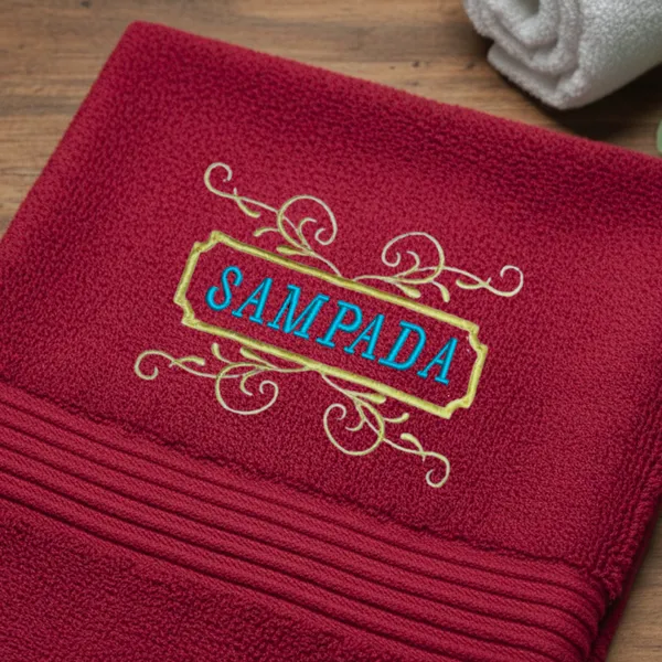 Red_Towel_Art_Embroidery_Font_Custom_Name